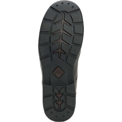 Muckboot Sort Mænds Chore Farm Læder Snøre Op Comp Toe