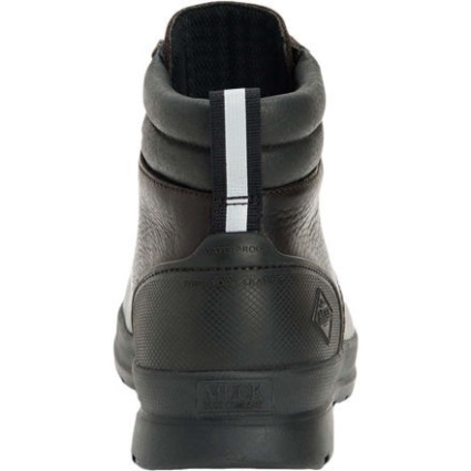 Muckboot Sort Mænds Chore Farm Læder Snøre Op Comp Toe