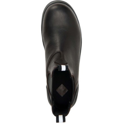 Mænds Chore Farm Læder Chelsea Muckboot Sort