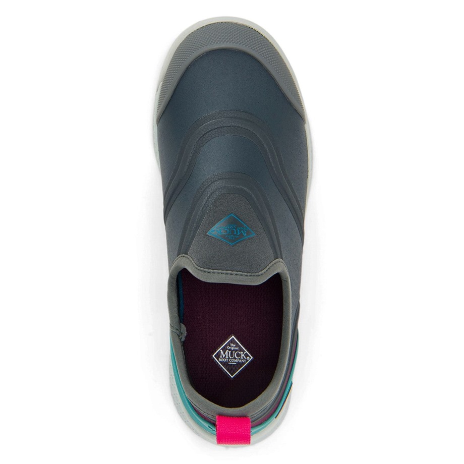 Muckboot Grå Blågrøn Pink Outscape Sko Til Kvinder