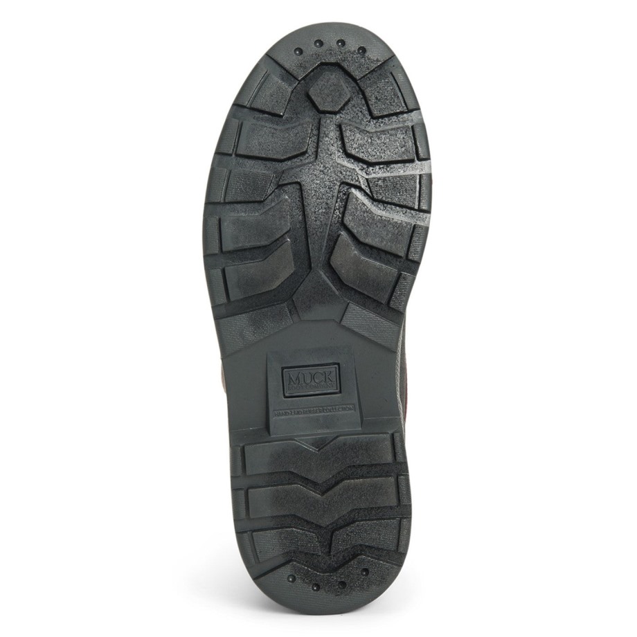 Kvinders Muck Originals Duck Snørebånd Læder Korte Støvler Brun Muckboot