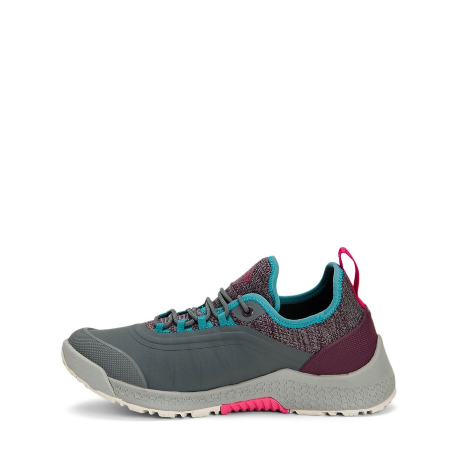 Kvinders Outscape Snøresko Muckboot Grå Blågrøn Pink