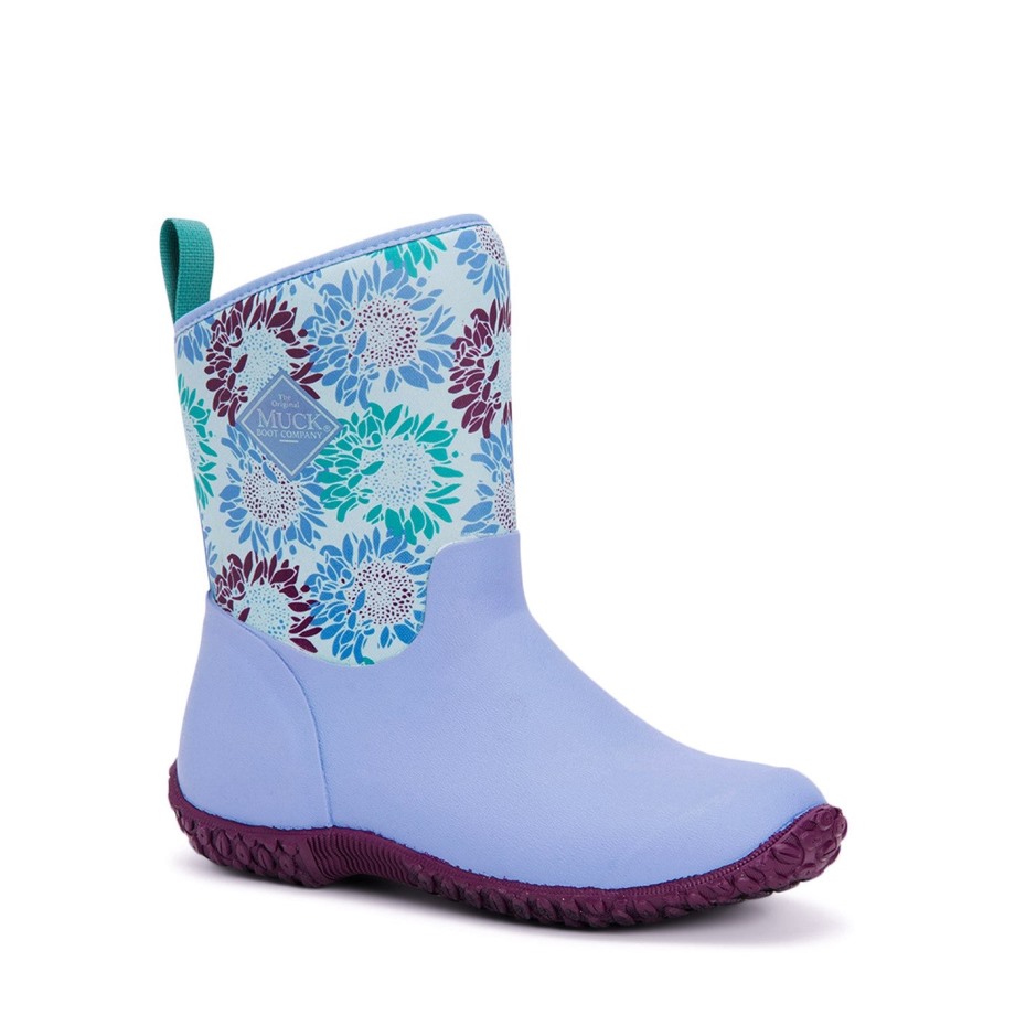 Kvinders Rhs Muckster Ii Korte Støvler Blå Iris Print Muckboot